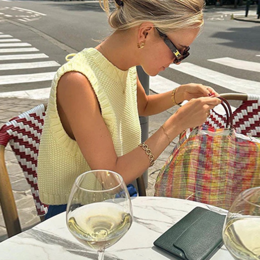 Yellow Open Back Knit Top - Picture 2 of 4